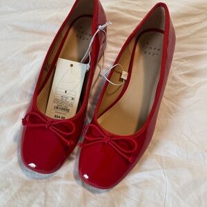 A New Day Glossy Red Flats